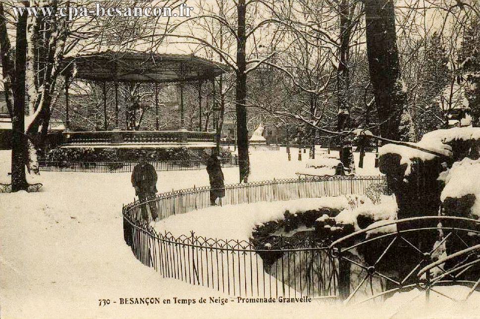 730 - BESANÇON en Temps de Neige - Promenade Granvelle